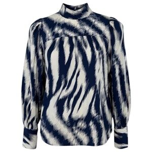 MAISON D'AMELIE PARIS - BLUE/BEIGE BLOUSE - XS